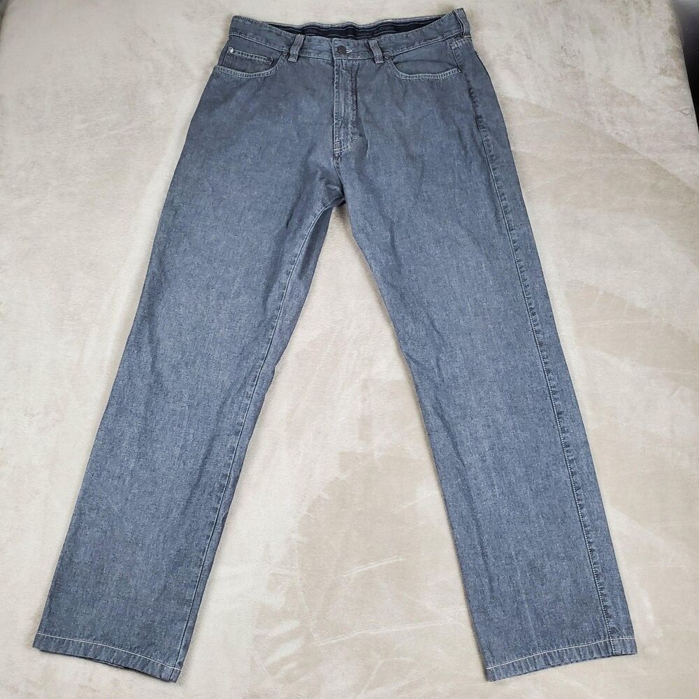 Ermenegildo Zegna Jeans Mens 36x32 Gray Medium Wash Classic Fit Denim Made Italy